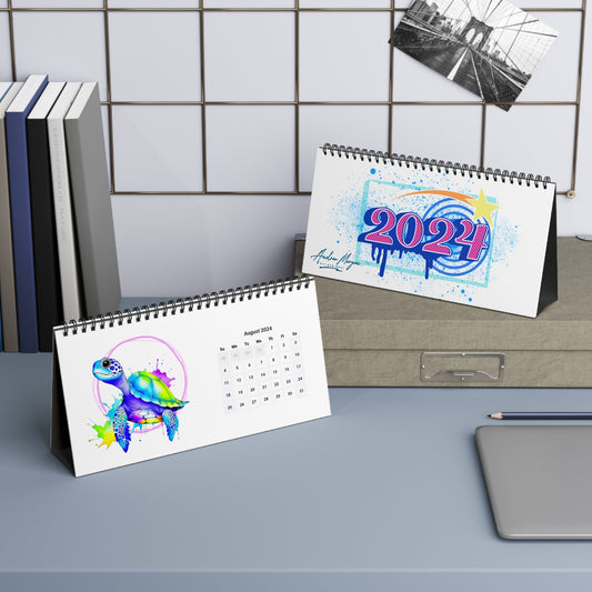 2024 Vibrant Desk Calendar