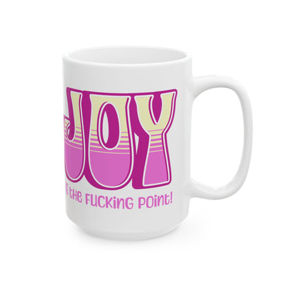 Pink Pink Yellow Joy Ceramic Mug, (11oz, 15oz)