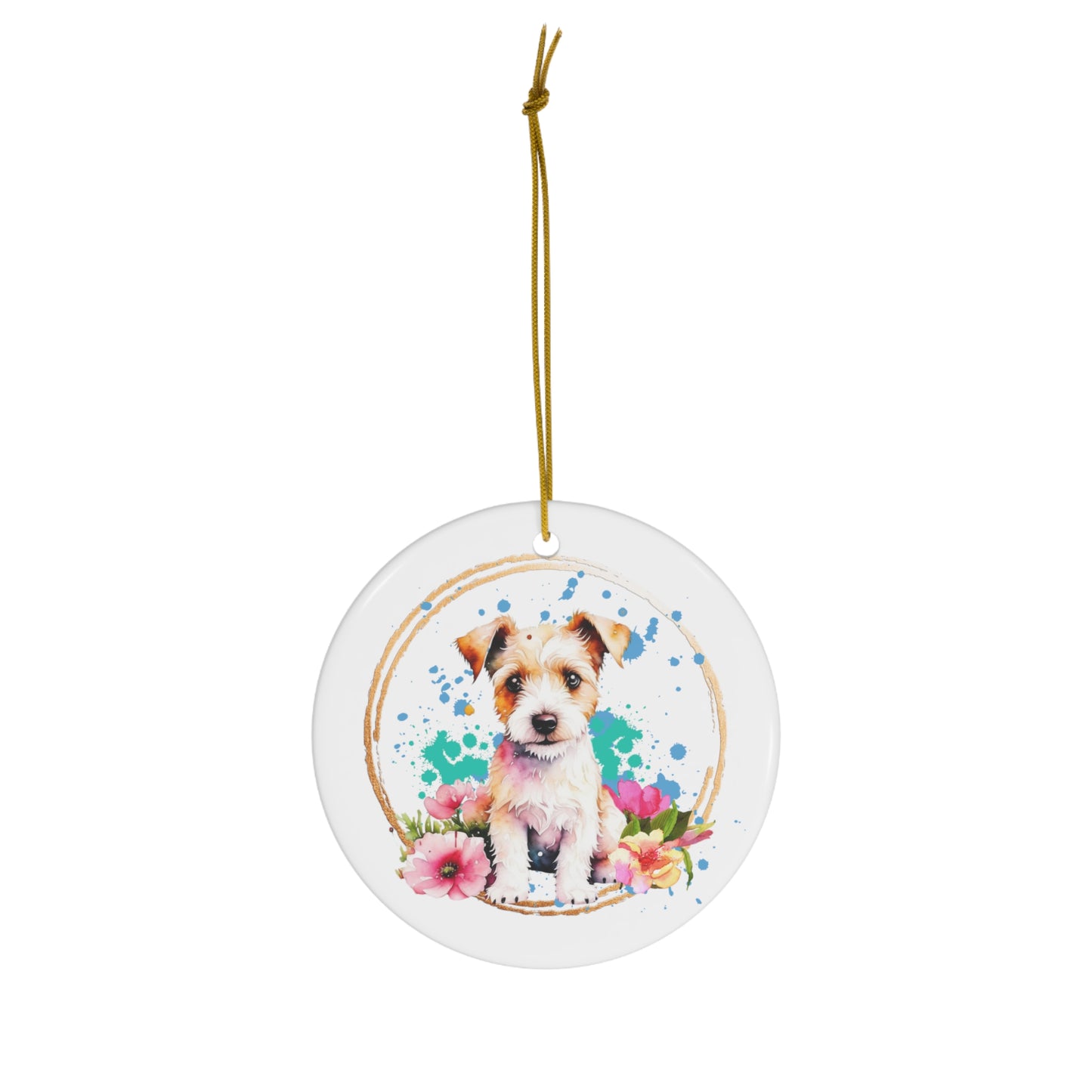 Golden Terrier Ceramic Ornament