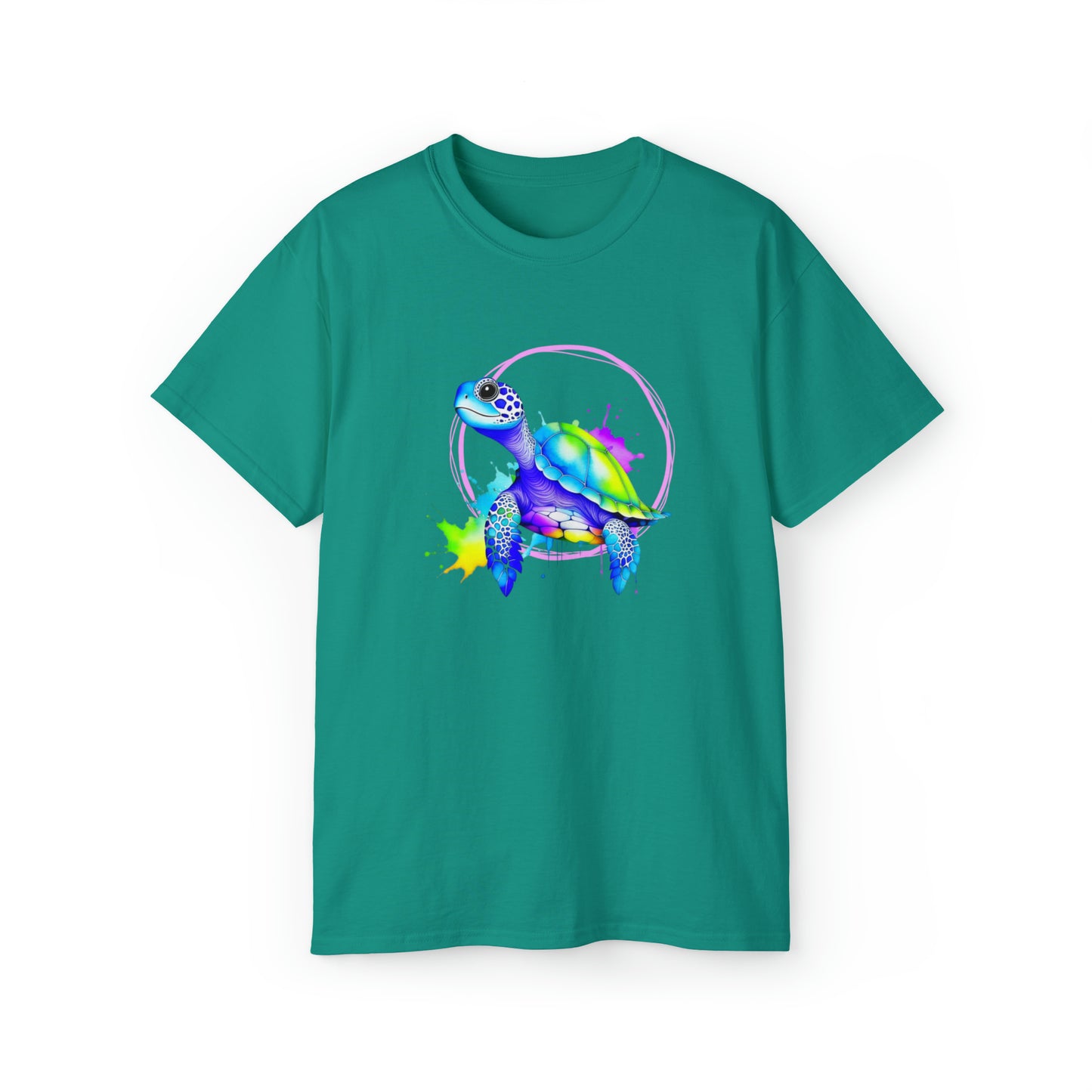 Vibrant Sea Turtle Unisex Ultra Cotton Tee