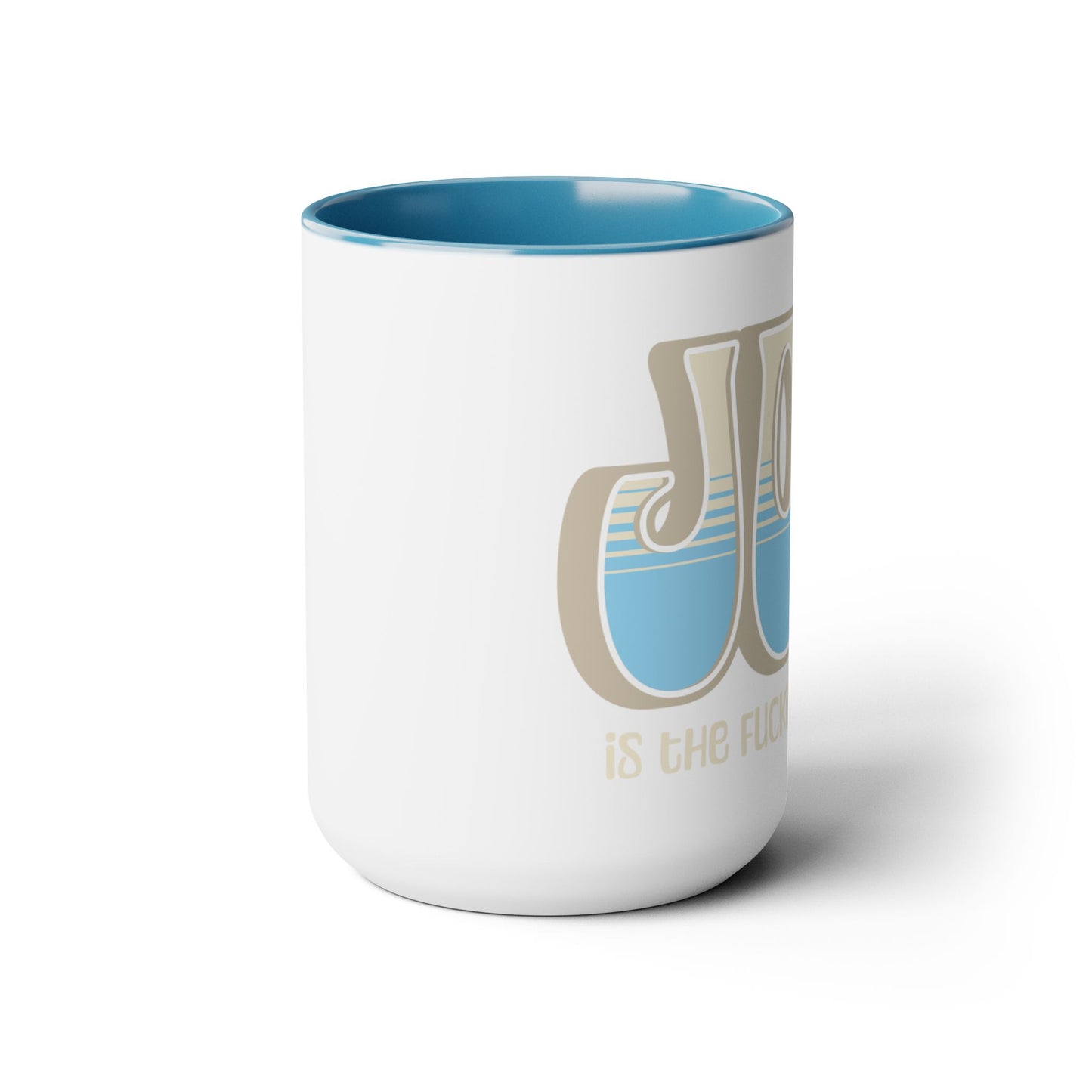 Tan Blue Joy Two-Tone Mug, 15oz