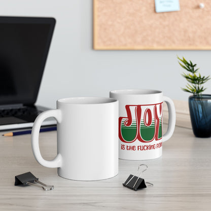 Red Holiday Joy Ceramic Mug, (11oz, 15oz)