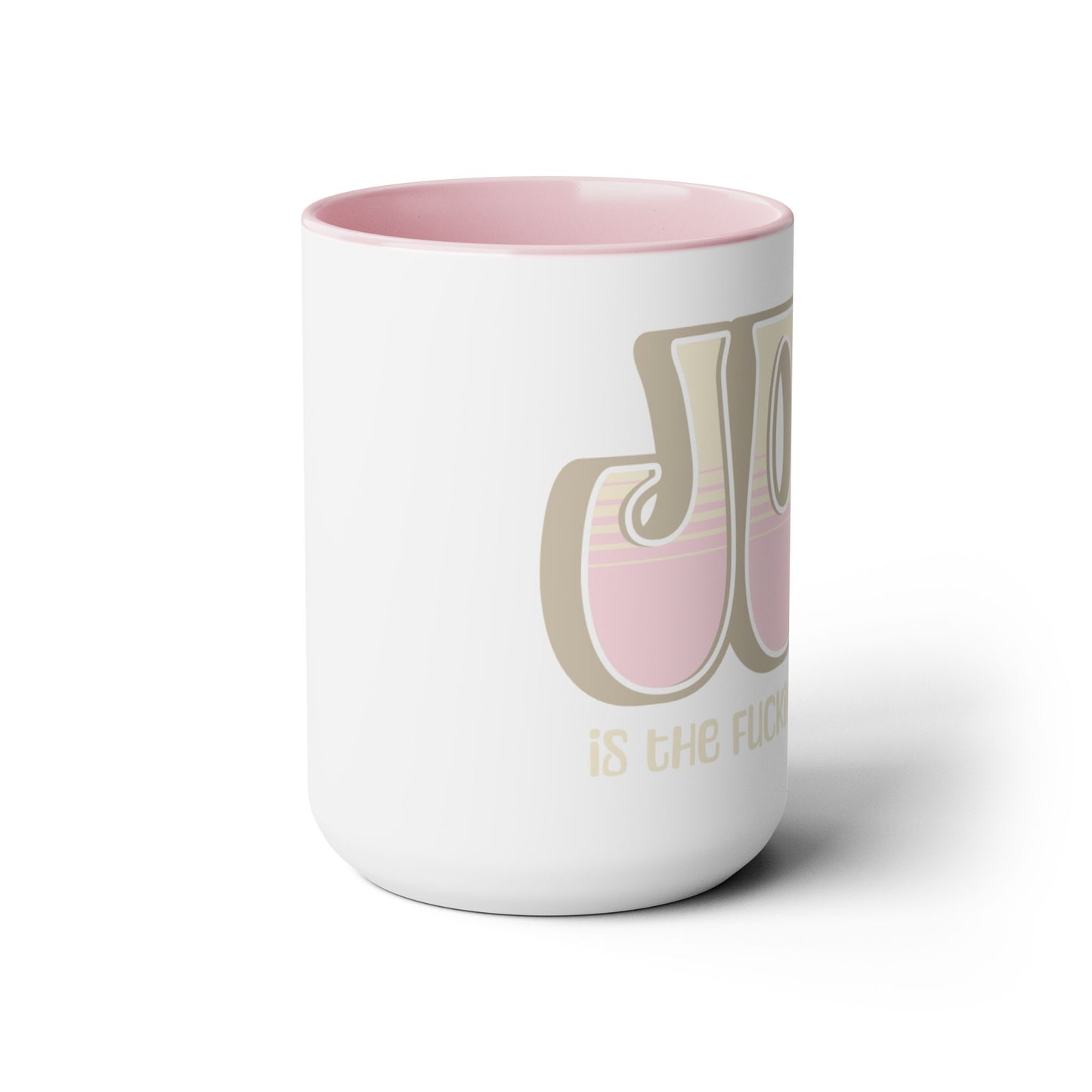 Tan Pink Joy Two-Tone Mug, 15oz