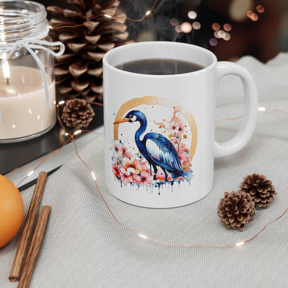 Golden Heron Ceramic Mug 11oz