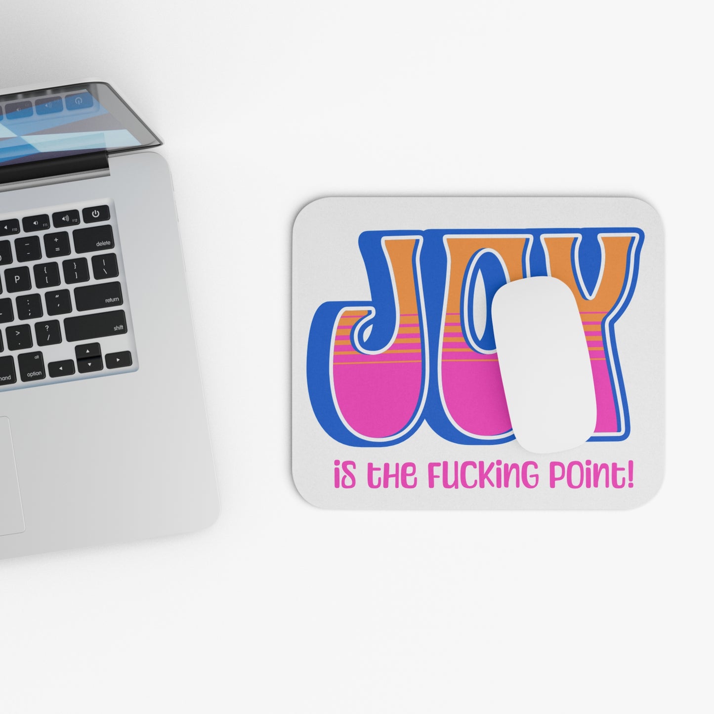 Blue Pink Orange Joy Mouse Pad