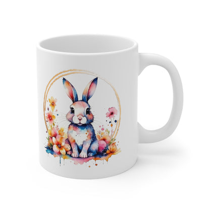 Golden Bunny Ceramic Mug 11oz