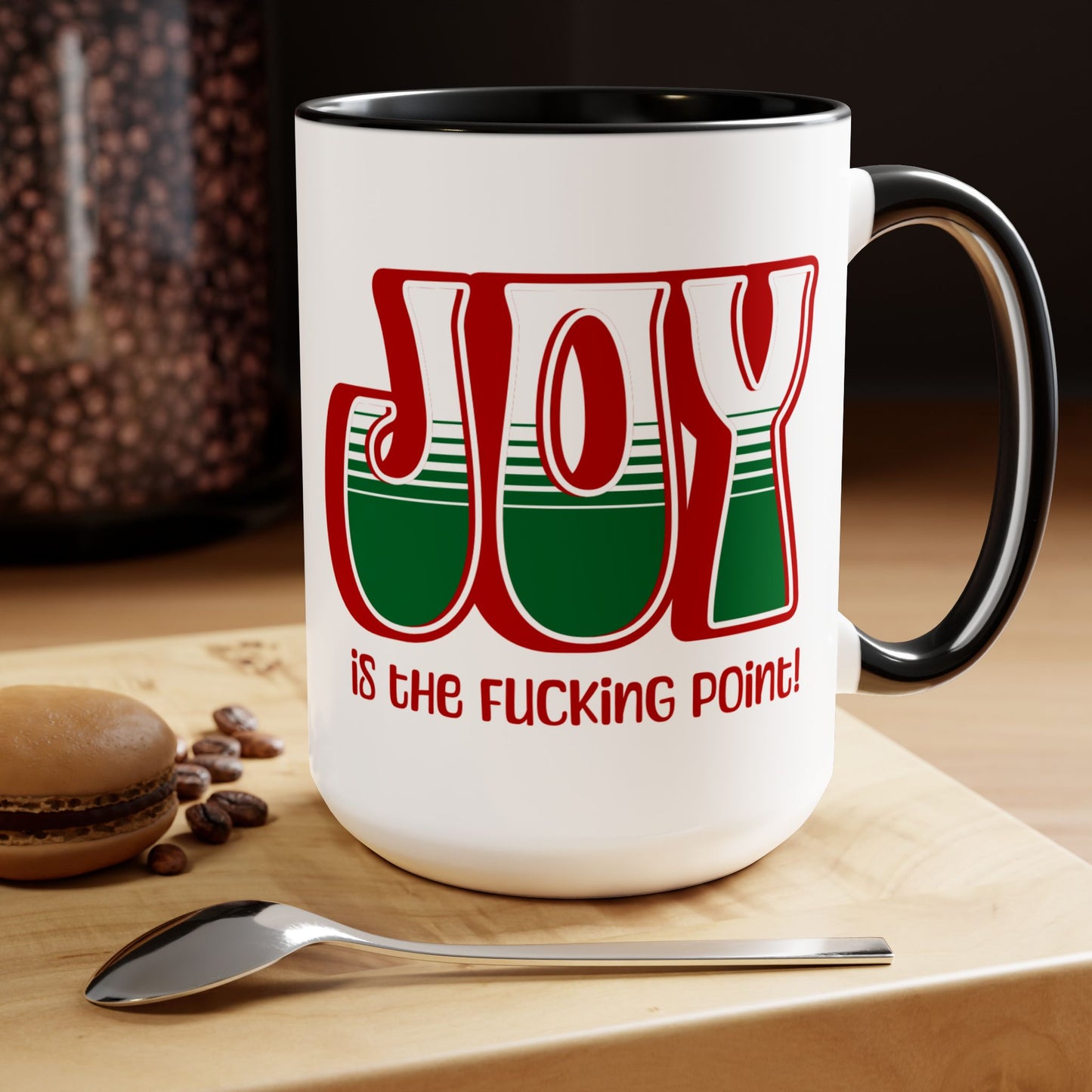 Red Holiday Joy Two-Tone Mug, 15oz