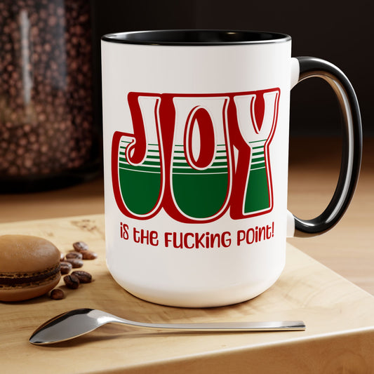 Red Holiday Joy Two-Tone Mug, 15oz