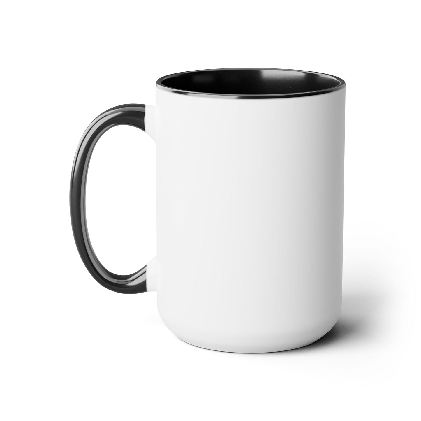 Black Pink Blue Joy Two-Tone Mug, 15oz