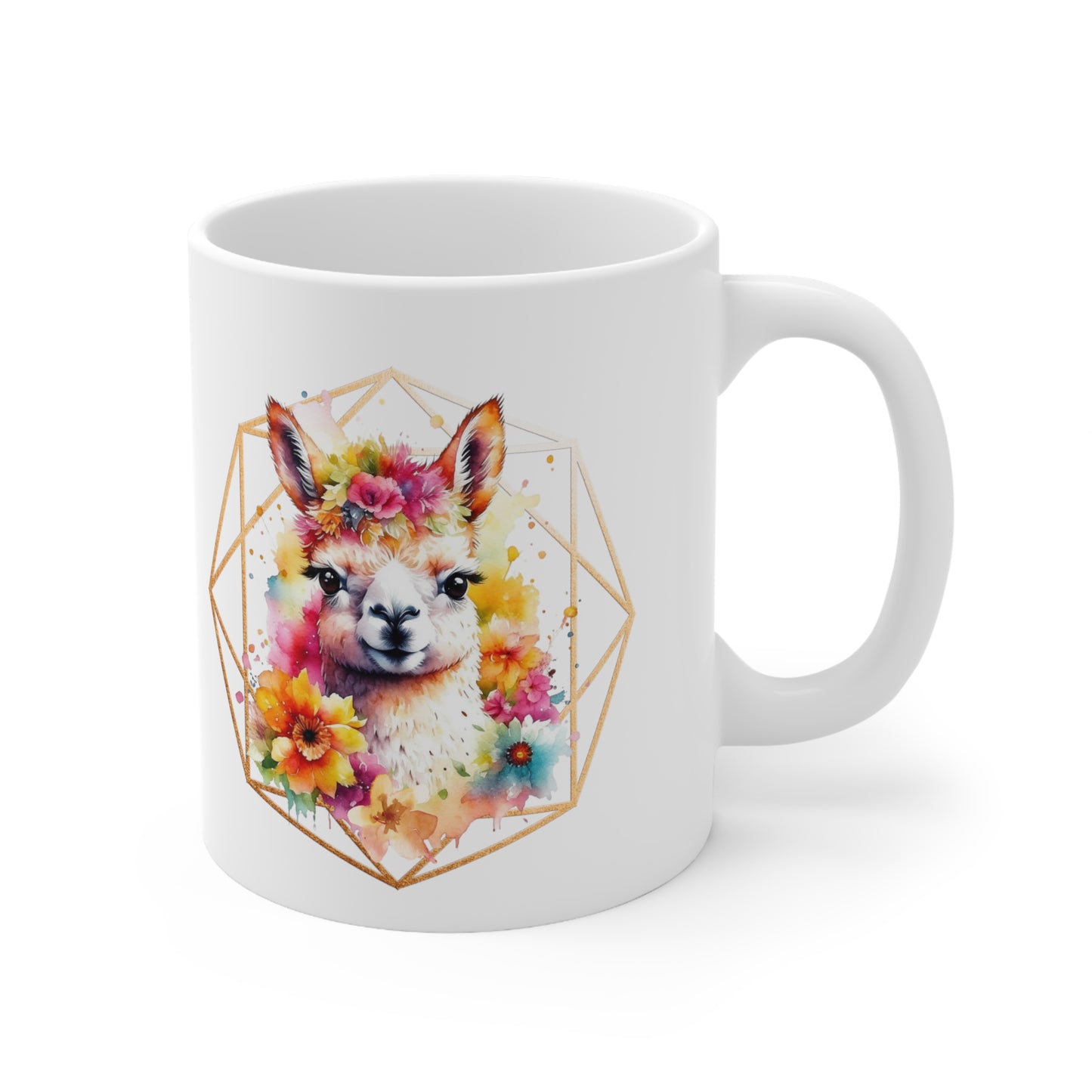 Golden Alpaca Ceramic Mug 11oz