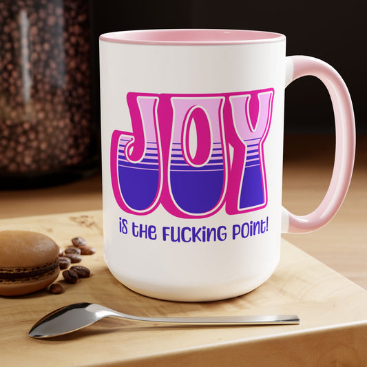 Pink Pink Purple Joy Two-Tone Mug, 15oz