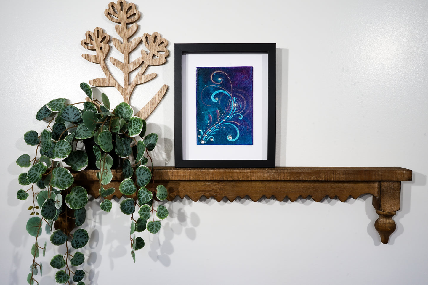 PurplenTeal Soul Swirl Original Art