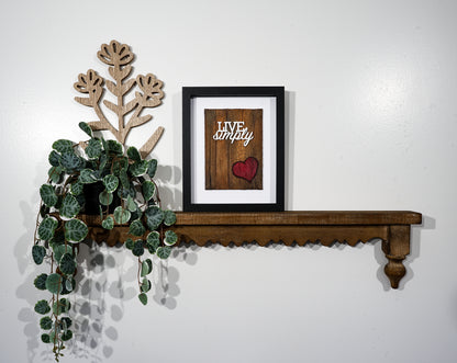 Live Simply (wood) WordArt Collage
