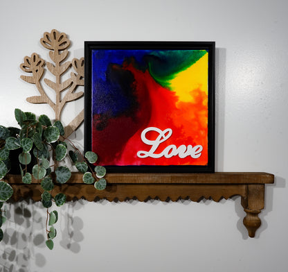 Love (rainbow colors) WordArt Collage