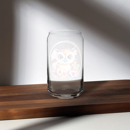 Golden Owl Can-shaped glass