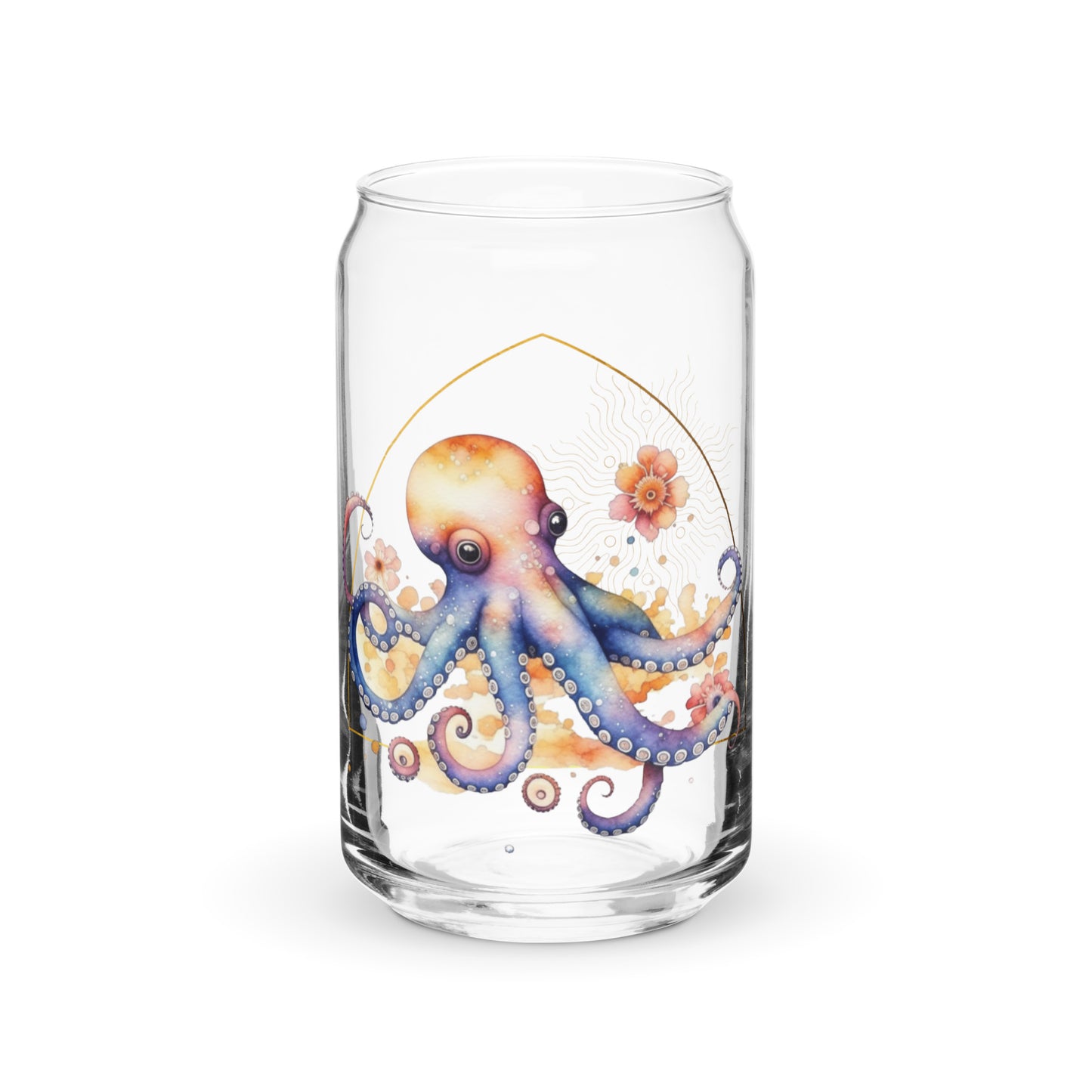 Octopus Can-shaped glass