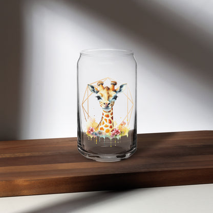 Golden Giraffe Can-shaped glass