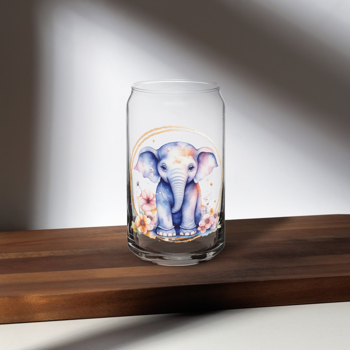 Golden Elephant Can-shaped glass