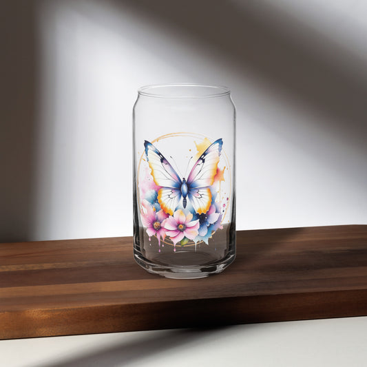 Golden Butterfly Can-shaped glass