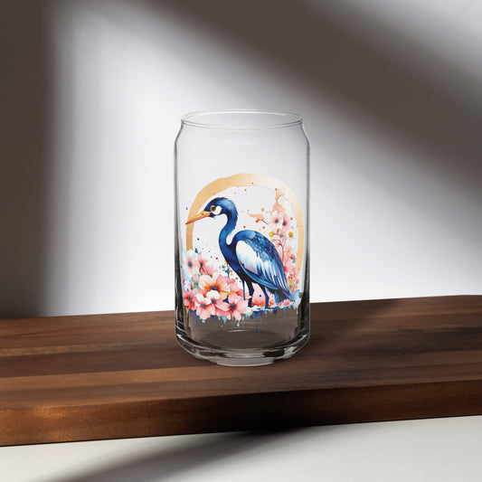 Golden Heron Can-shaped glass