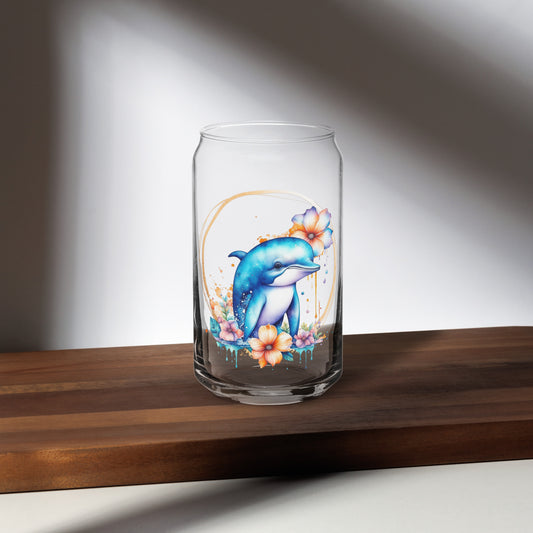 Golden Dolphin Can-shaped glass