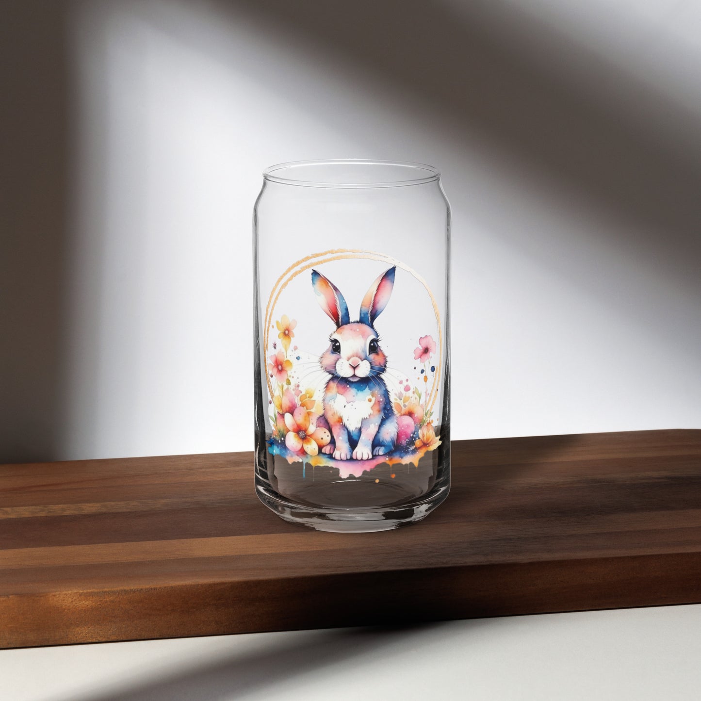 Golden Bunny Can-shaped glass