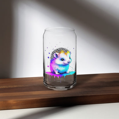 Vibrant Hedgehog Can-shaped glass