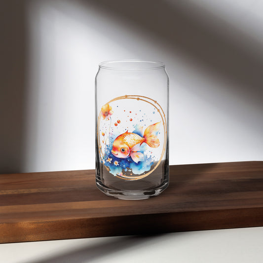 Goldfish Can-shaped glass