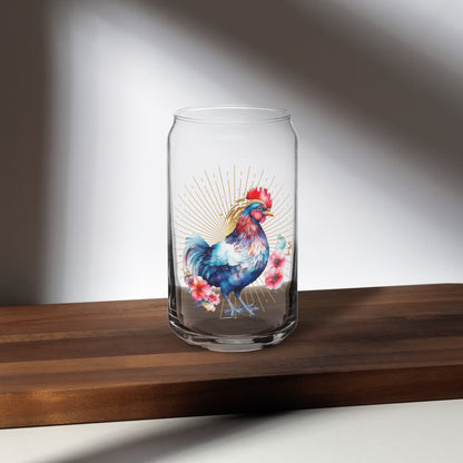 Golden Rooster Can-shaped glass