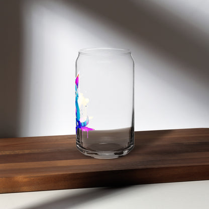 Vibrant Kitten Can-shaped glass