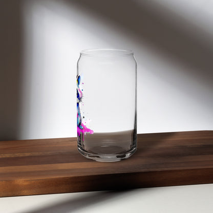 Vibrant Raccoon Can-shaped glass