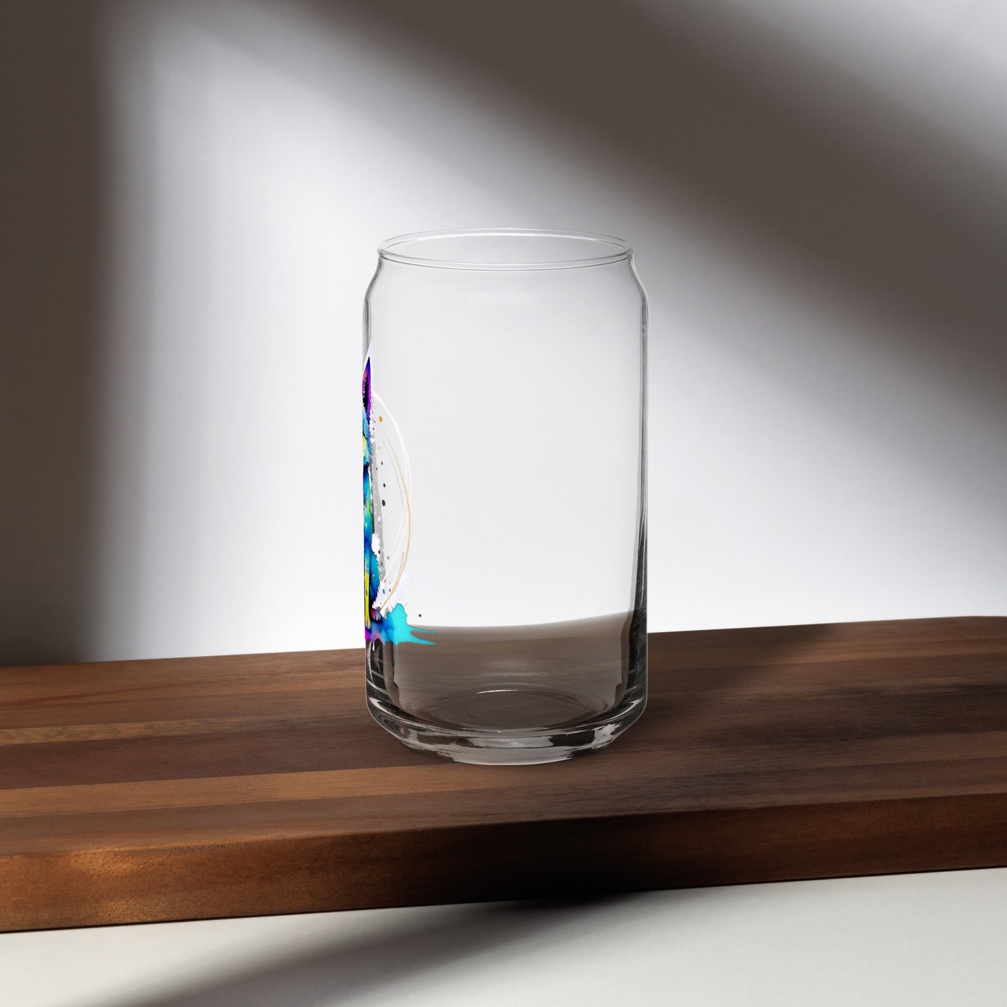 Vibrant Wolf Can-shaped glass