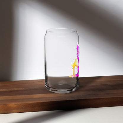 Vibrant Kitten Can-shaped glass