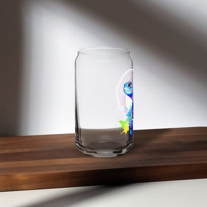 Vibrant Sea Turtle Can-shaped glass