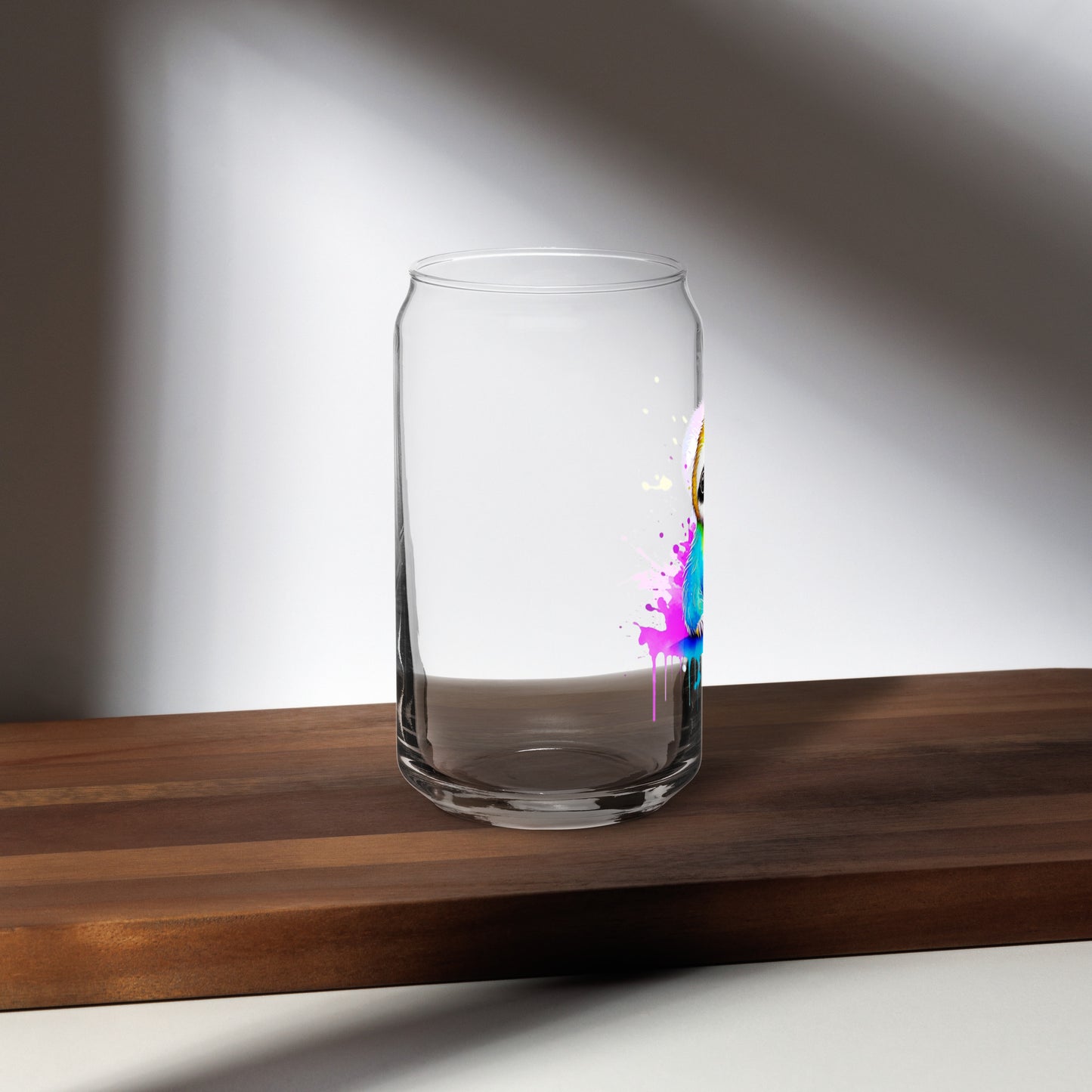 Vibrant Sloth Can-shaped glass