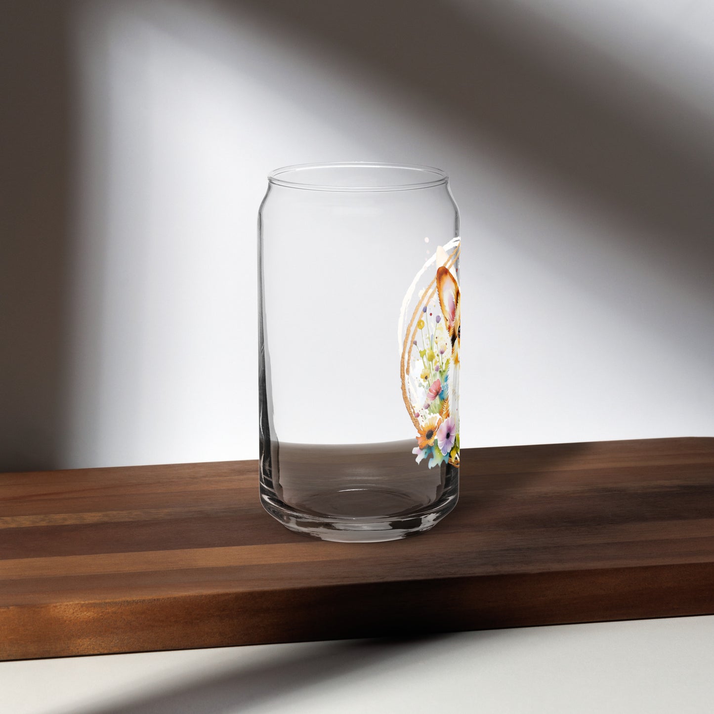 Corgi Can-shaped glass