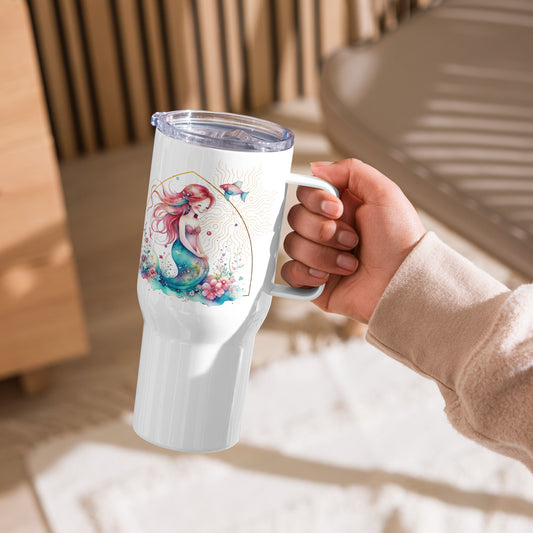 Mermaid Travel mug with a handle