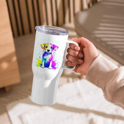 Vibrant Puppy Travel mug with a handle