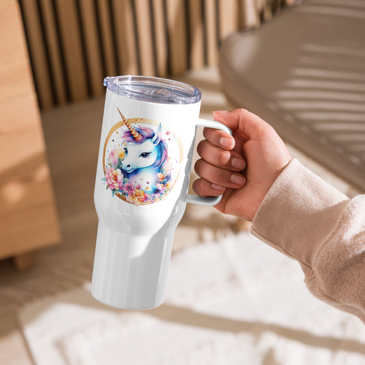 Unicorn Travel mug with a handle