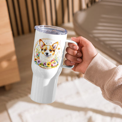 Corgi Travel mug with a handle