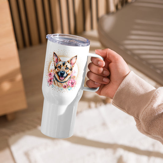 German Shepherd Travel mug with a handle