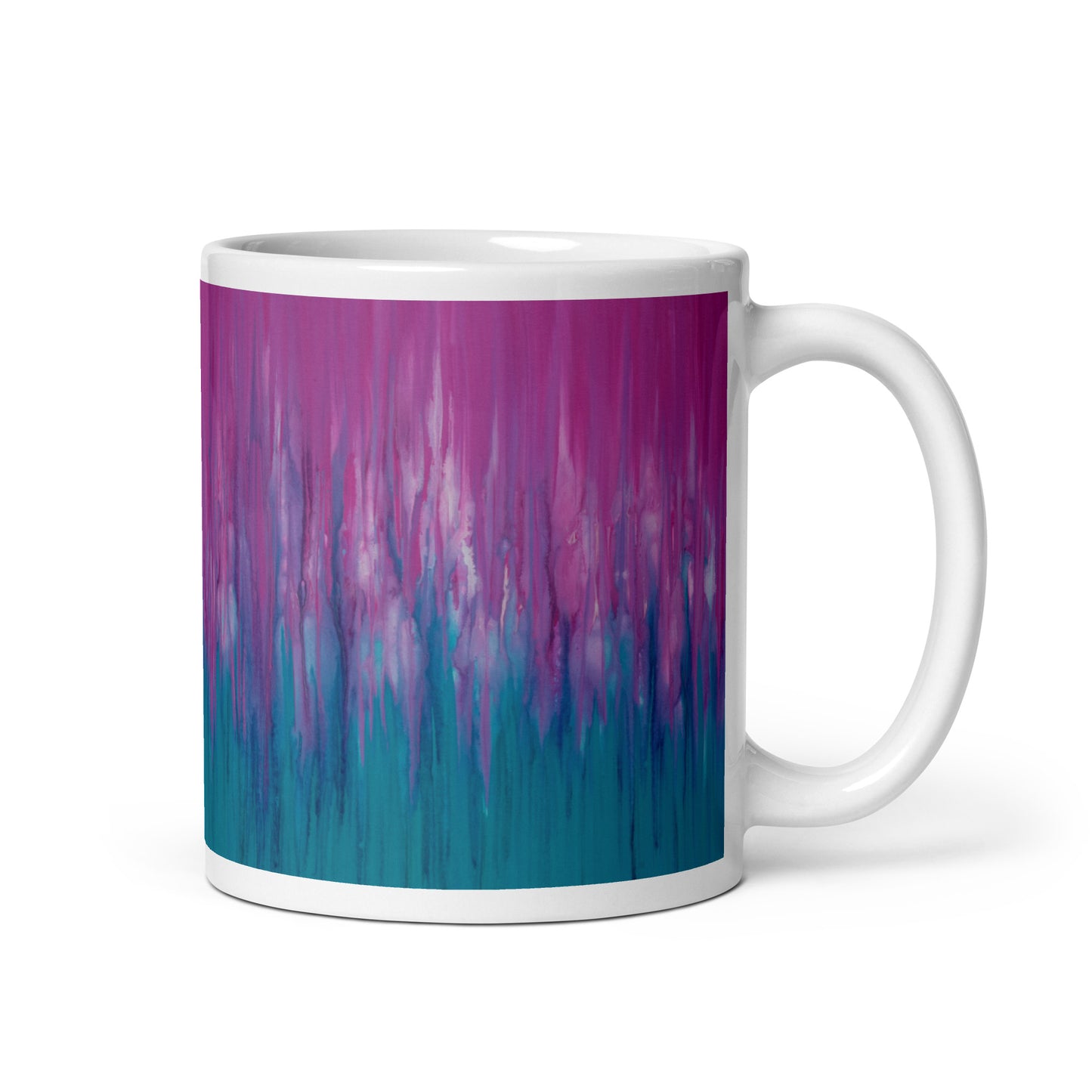 Pink Meets Teal Ceramic Mug 2 sizes