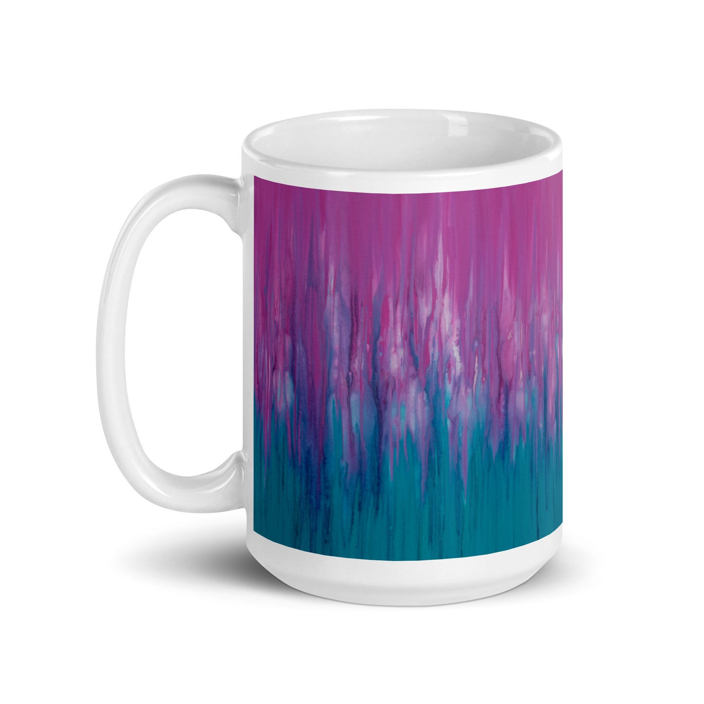 Pink Meets Teal Ceramic Mug 2 sizes