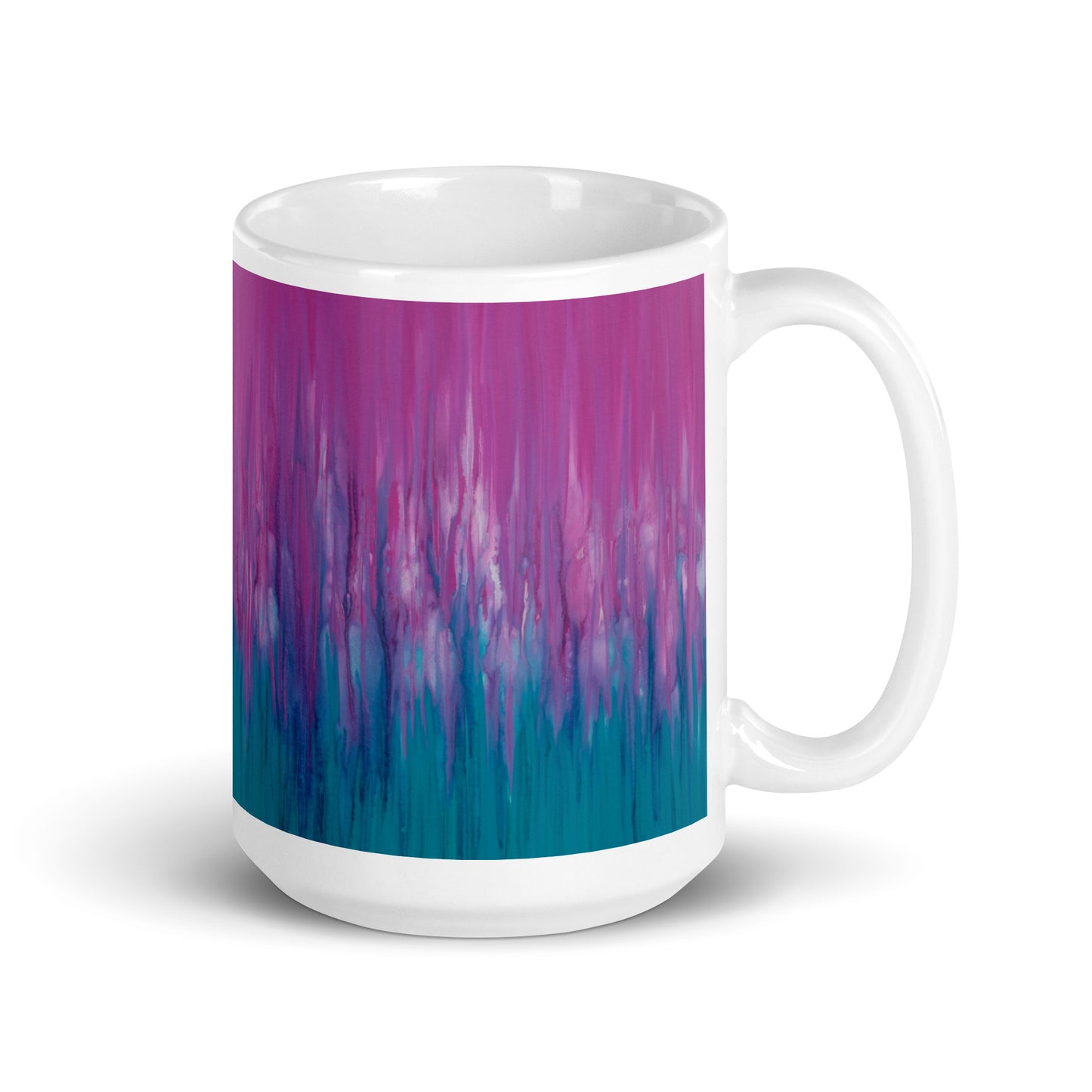 Pink Meets Teal Ceramic Mug 2 sizes