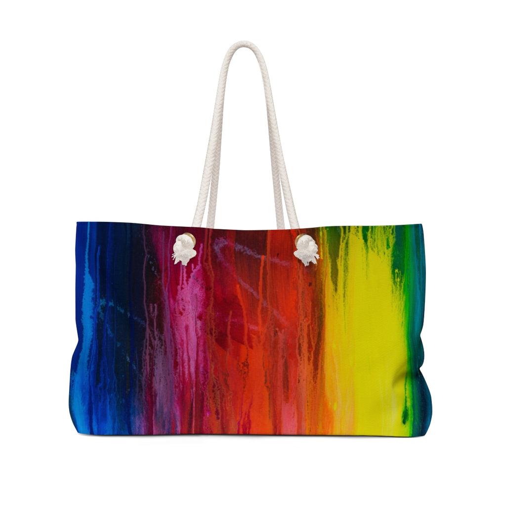 Drippy Rainbow Weekender Bag - Andrea Morgan - Art and Soul 