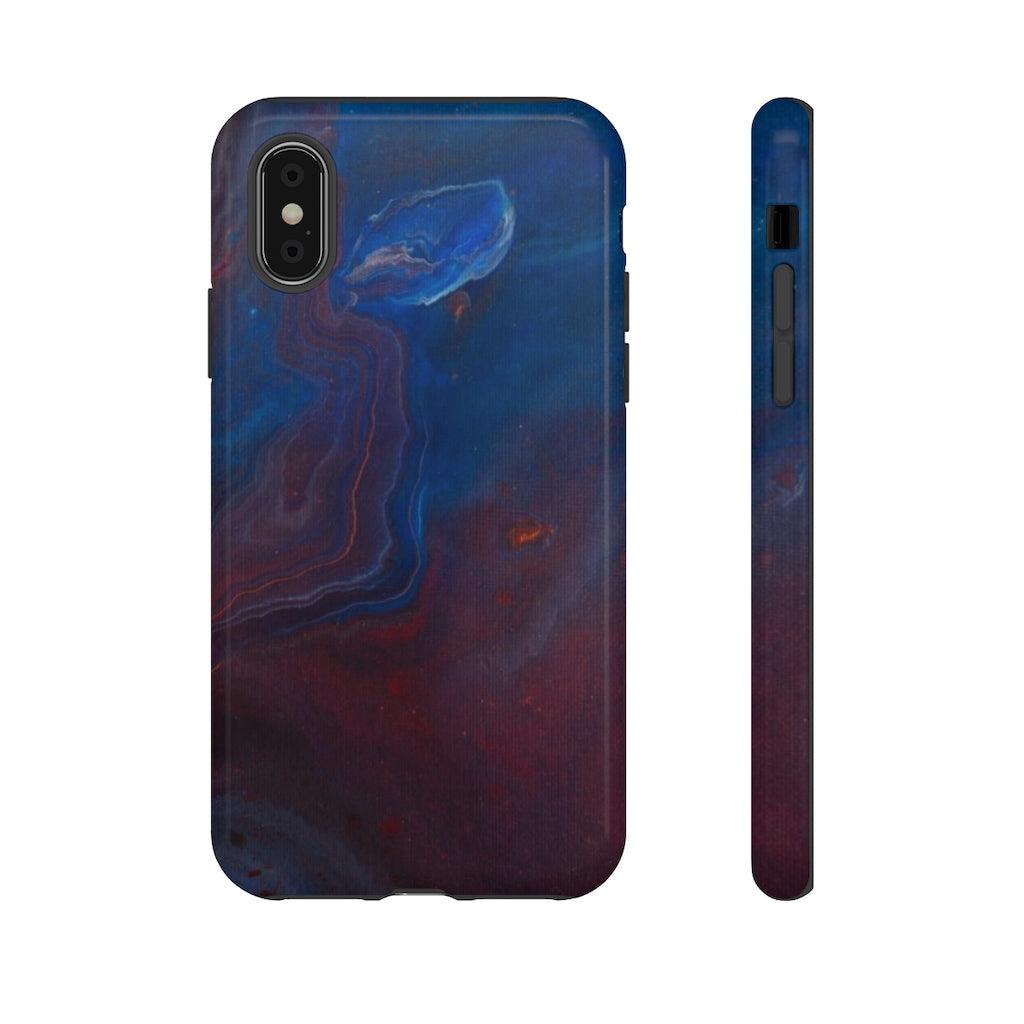 Copper Nebula Blue Phone Case - Andrea Morgan - Art and Soul 
