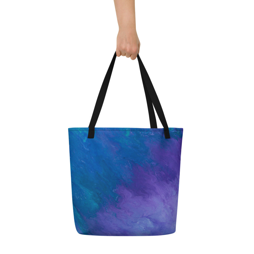 Violet Tide Large Tote w/ Pocket