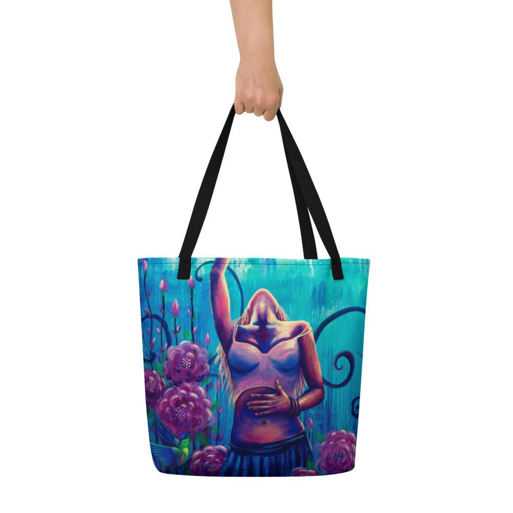 Come Alive Large Tote w/ Pocket - Andrea Morgan - Art and Soul 