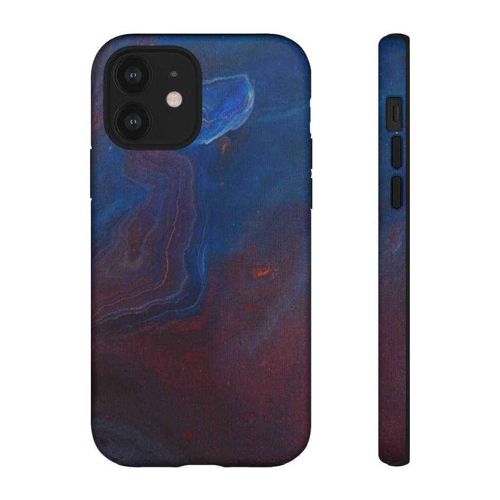 Copper Nebula Blue Phone Case - Andrea Morgan - Art and Soul 