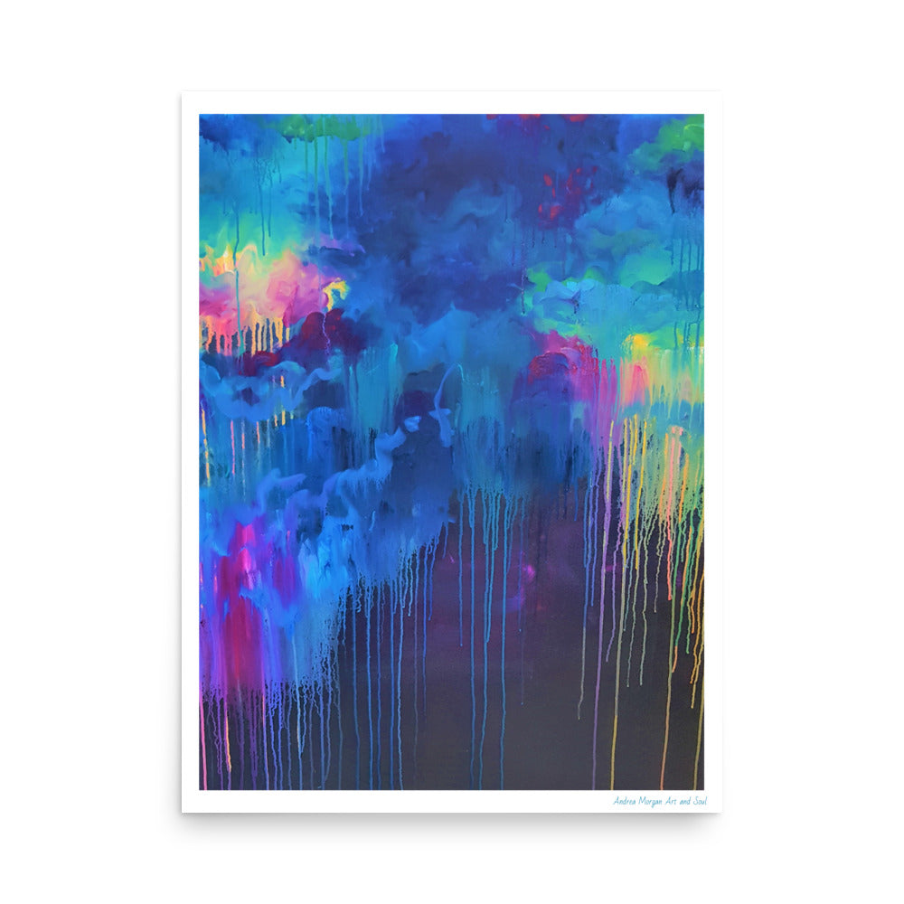 Vibrant Rain Art Print